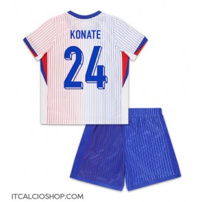 Francia Ibrahima Konate #24 Seconda Maglia Bambino Europei 2024 Manica Corta (+ Pantaloni corti)